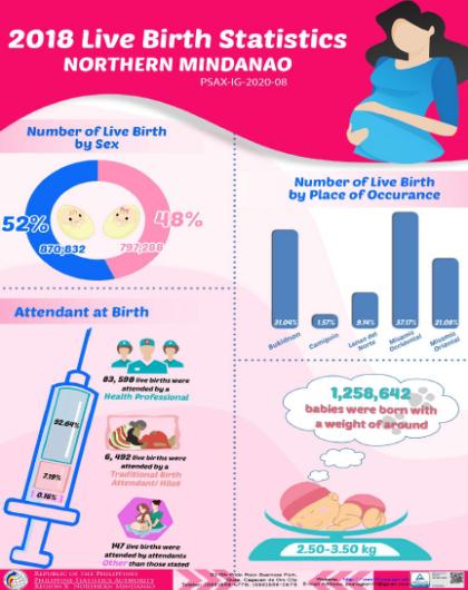 2018 Live Birth Statistics: Northern Mindanao