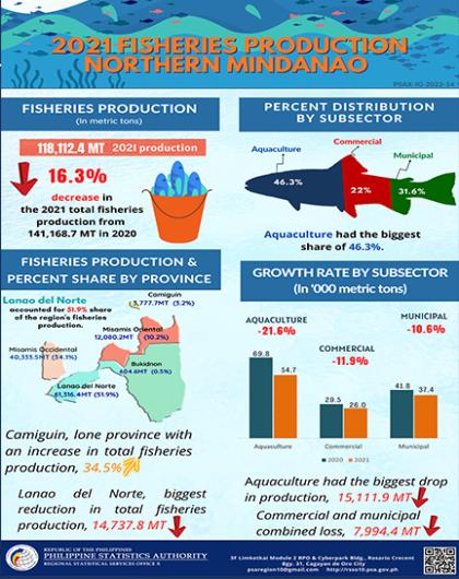 2021 Fisheries Production in Northern Mindanao